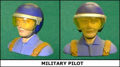 Williams Bros Scale Military Pilot Jet Helmet with Yellow Tint Visor 2" (1/6) Scale